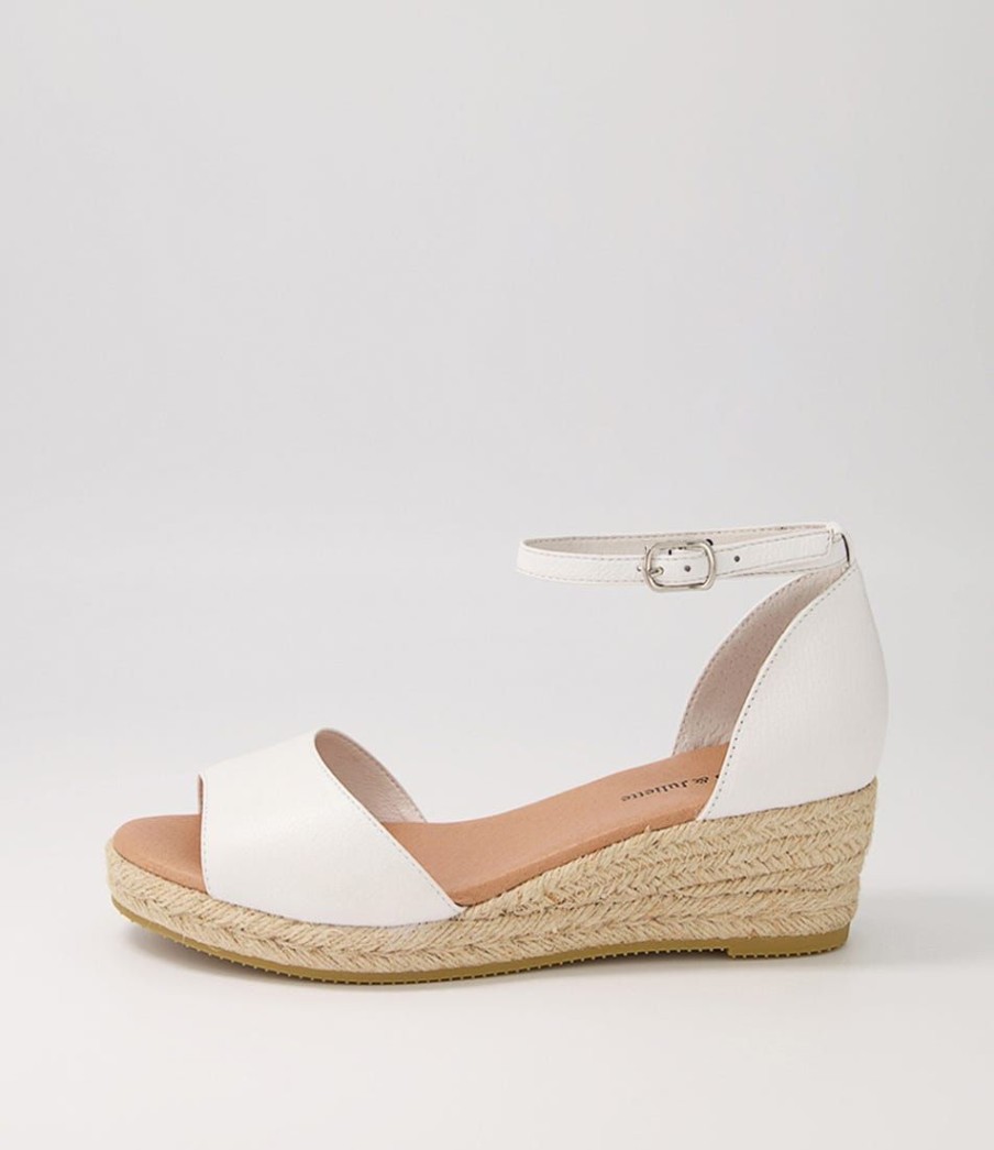 Shoes DJANGO & JULIETTE | Skip White Natural Rope Leather Sandals