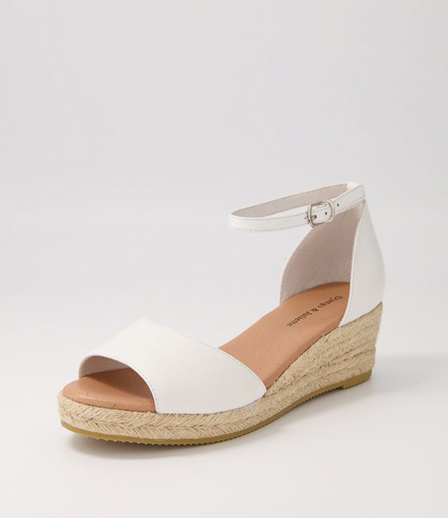 Shoes DJANGO & JULIETTE | Skip White Natural Rope Leather Sandals