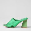 Shoes DJANGO & JULIETTE | Hatsu Emerald Satin Leather Mules