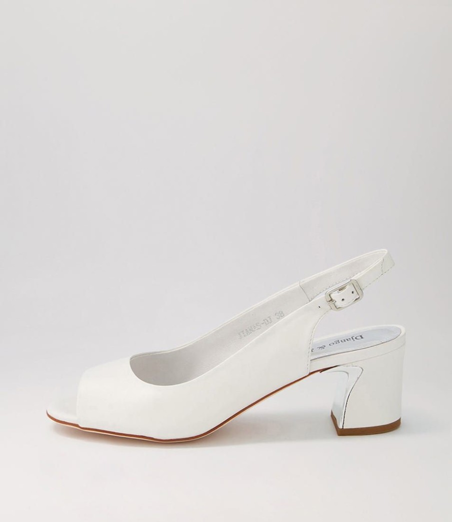 Shoes DJANGO & JULIETTE | Jianas White Leather Sandals