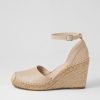 Shoes TOP END | Malka Almond Natural Rope Leather Heels