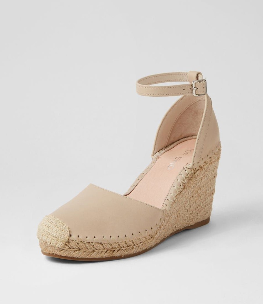 Shoes TOP END | Malka Almond Natural Rope Leather Heels