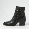 Shoes DJANGO & JULIETTE | Marzena Black Leather Ankle Boots