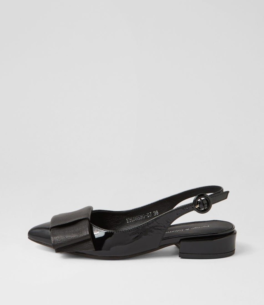 Shoes DJANGO & JULIETTE | Evenning Black Patent Leather Flat Shoes