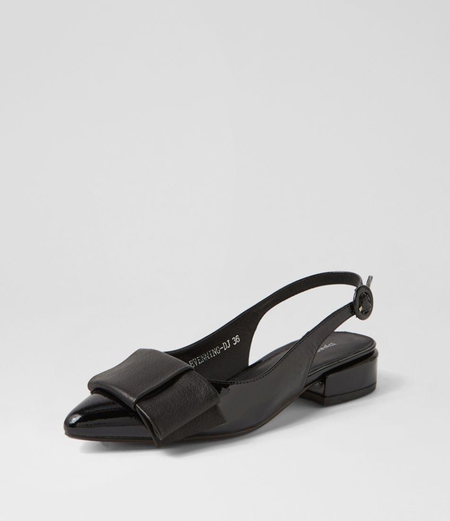 Shoes DJANGO & JULIETTE | Evenning Black Patent Leather Flat Shoes