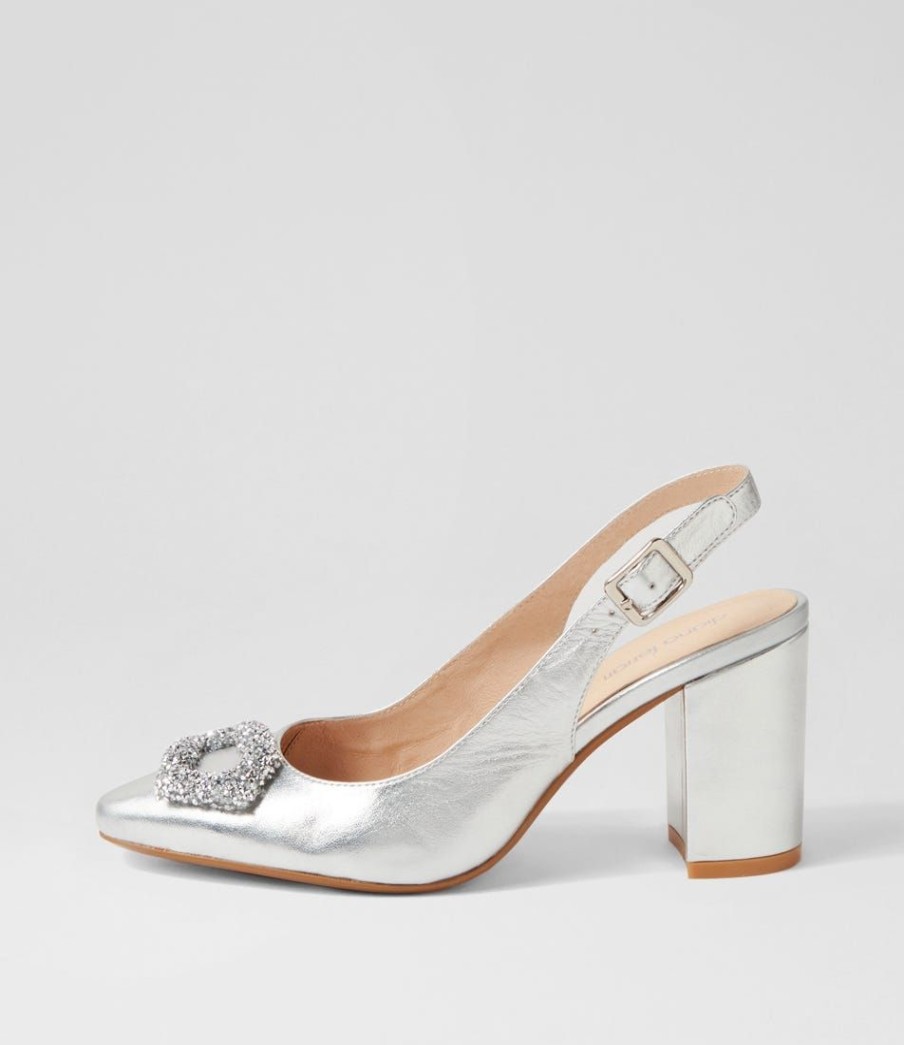 Shoes DIANA FERRARI | Sekanis Silver Leather Heels