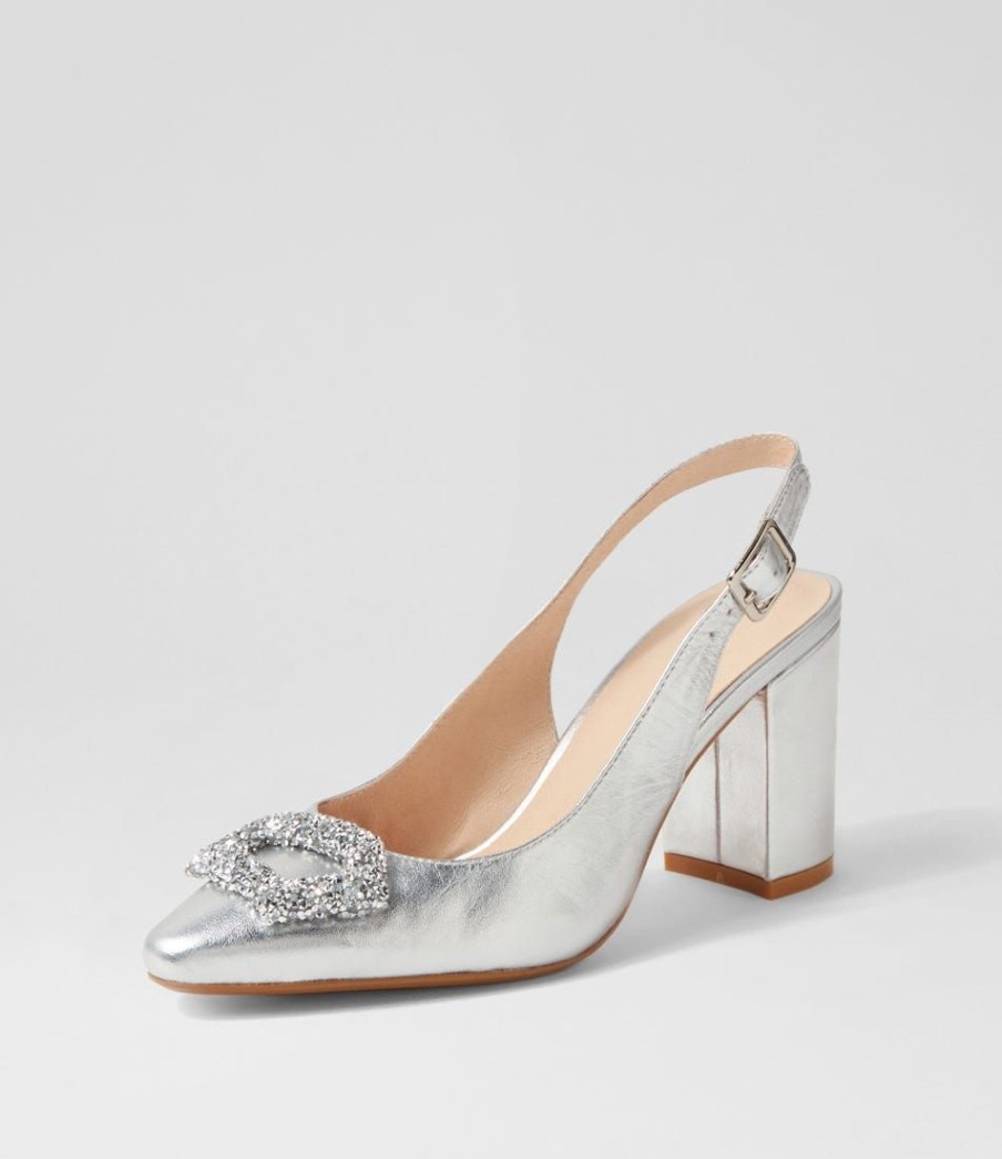 Shoes DIANA FERRARI | Sekanis Silver Leather Heels