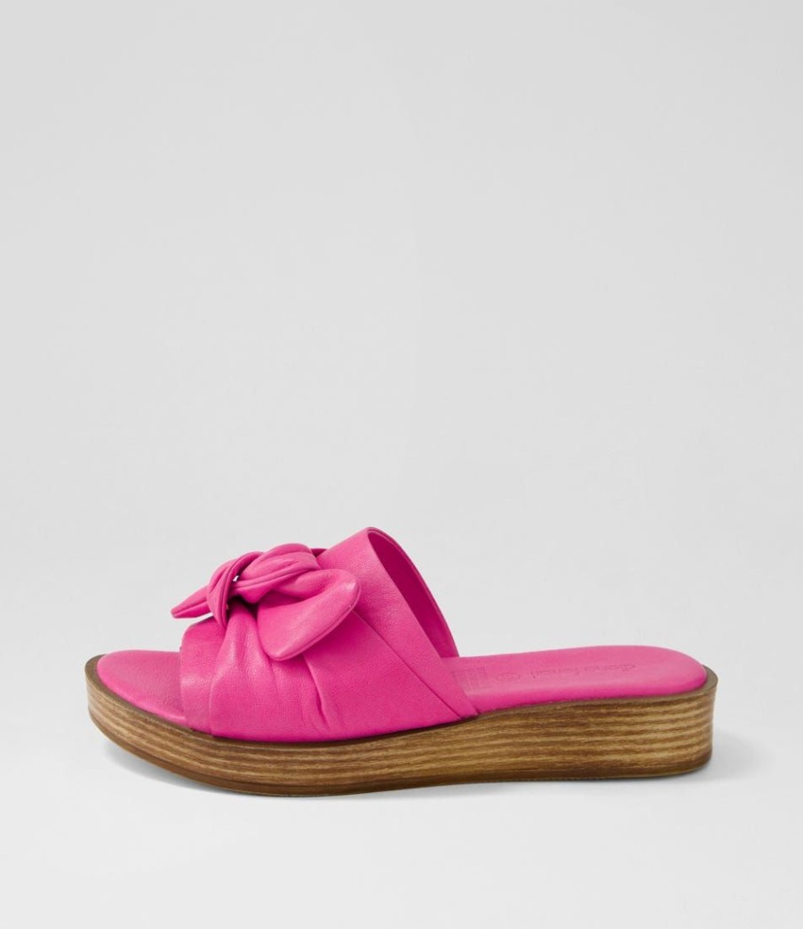 Shoes DIANA FERRARI | Alinah Fuchsia Leather Slides