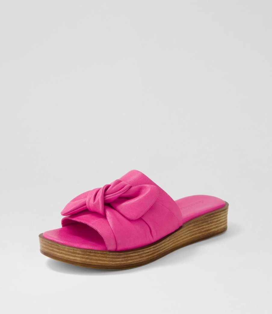 Shoes DIANA FERRARI | Alinah Fuchsia Leather Slides