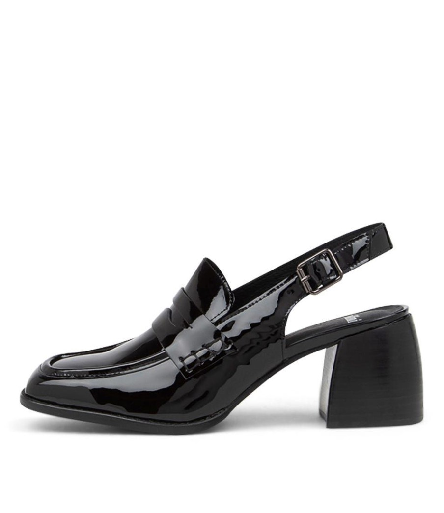 Shoes MOLLINI | Peach Black Patent Leather Heels