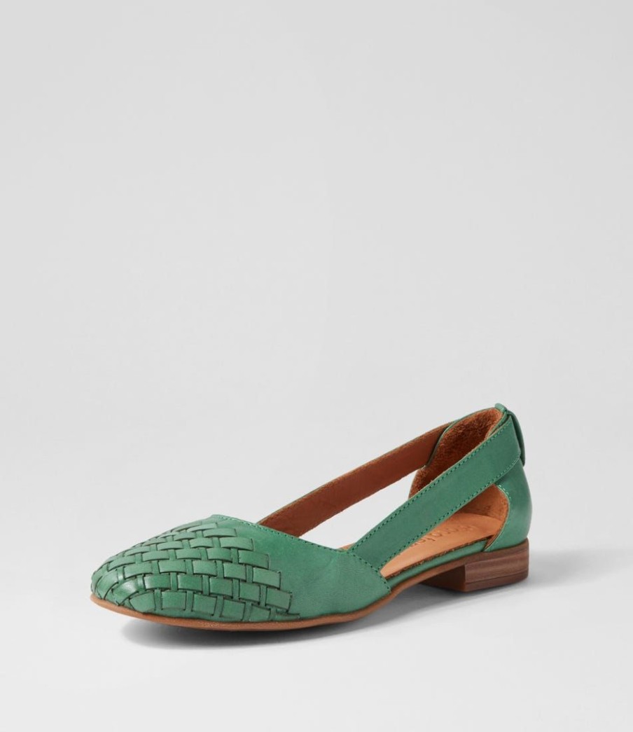 Shoes DIANA FERRARI | Roys Emerald Leather Flat Shoes