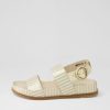 Shoes DJANGO & JULIETTE | Quffle Milk Gold Stripe Leather Sandals