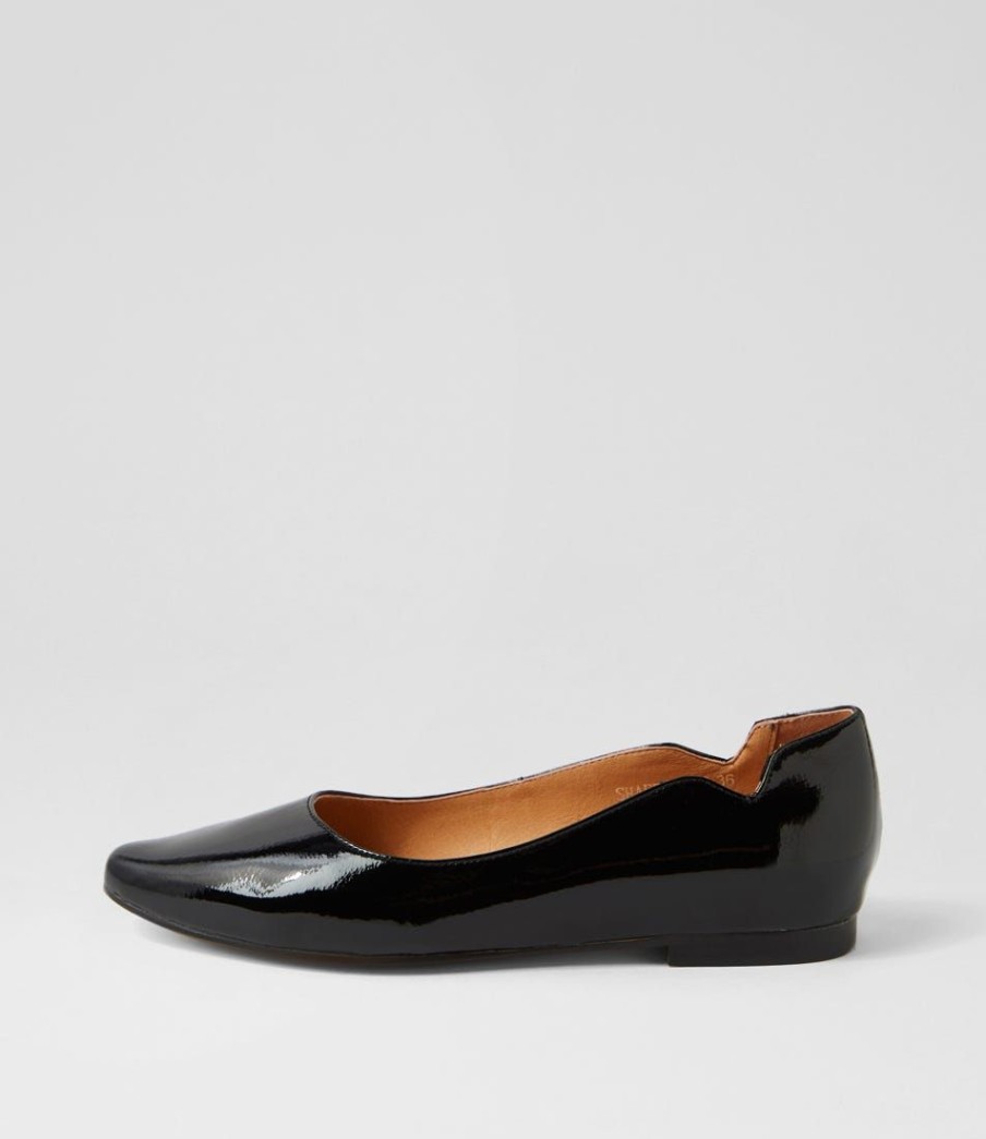 Shoes TOP END | Shaffer Black Patent Leather Flat Shoes