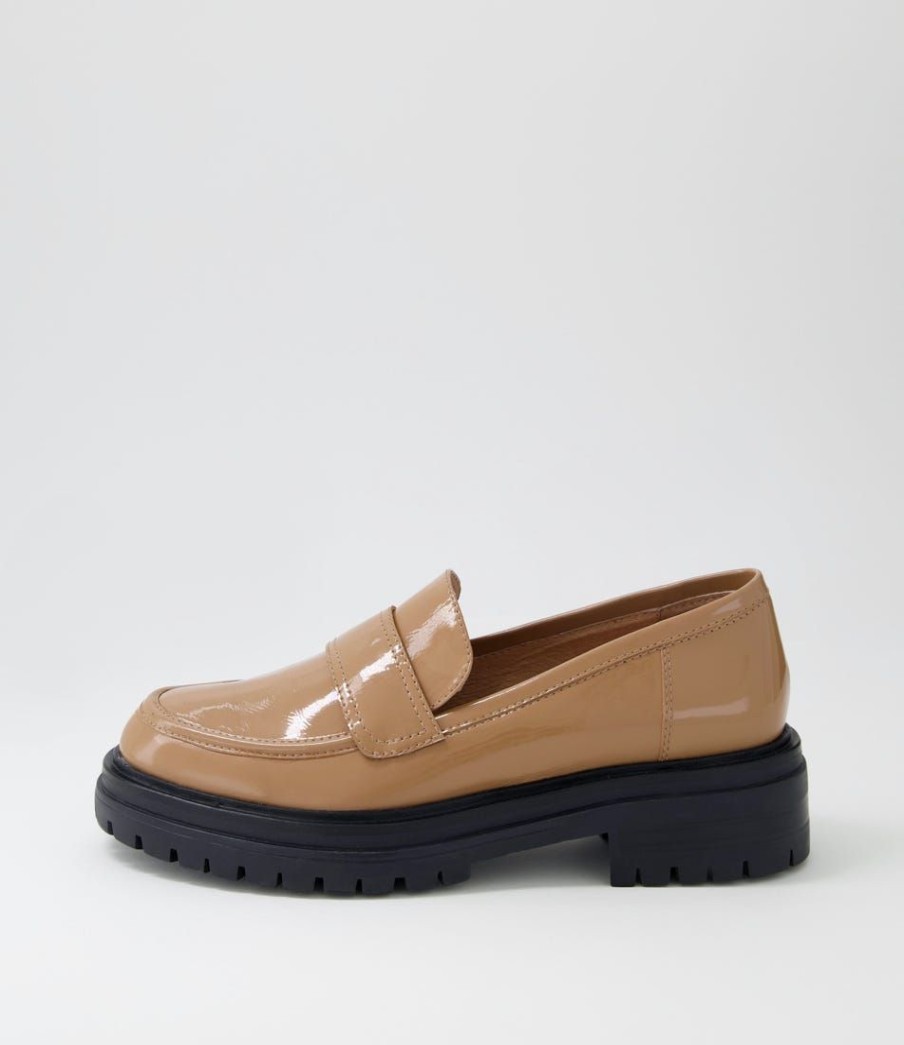 Shoes MOLLINI | Alanta Camel Patent Leather Loafers