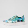 Shoes ZIERA | Zissy W Green Mix Patent Leather Sneakers