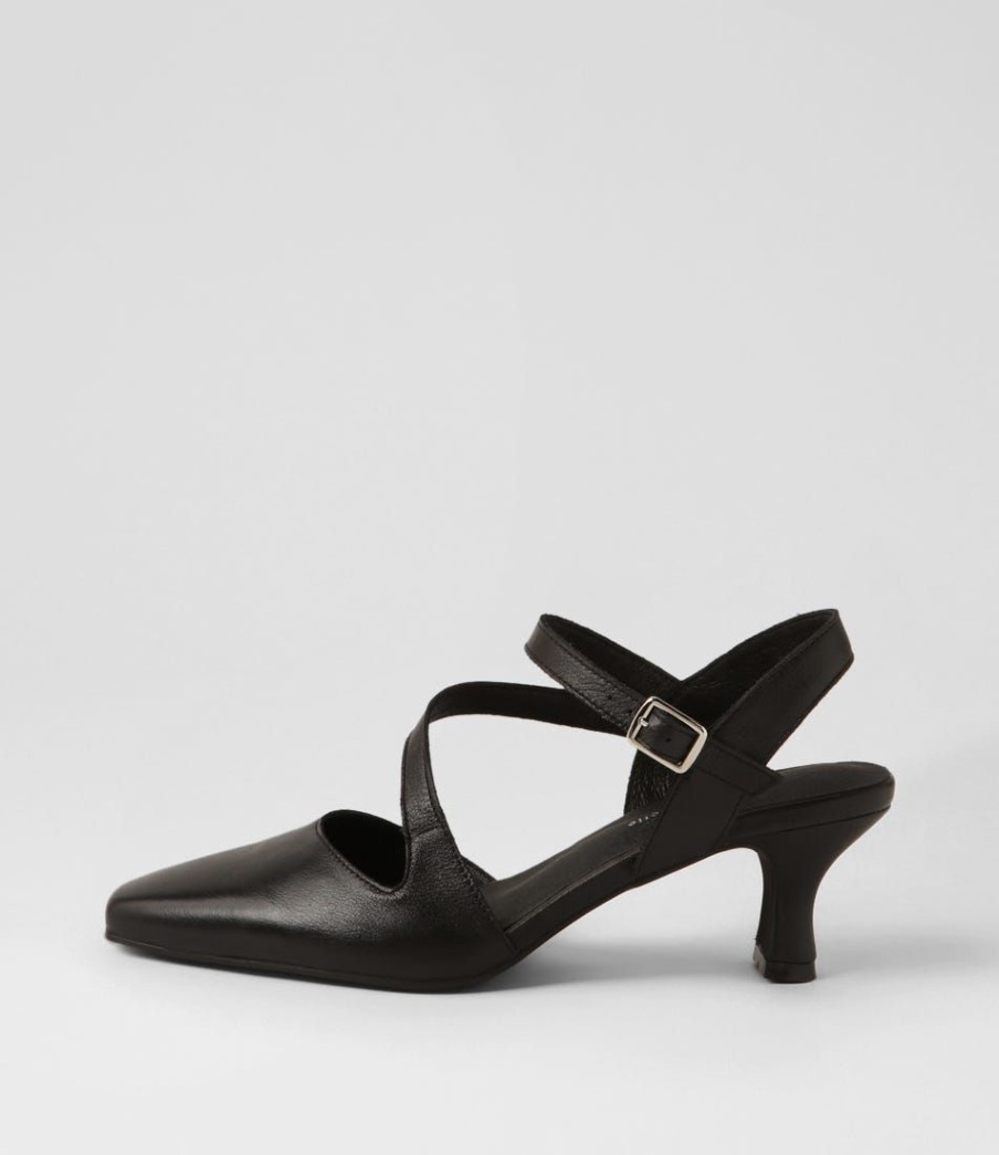 Shoes DJANGO & JULIETTE | Charissa Black Leather Heels