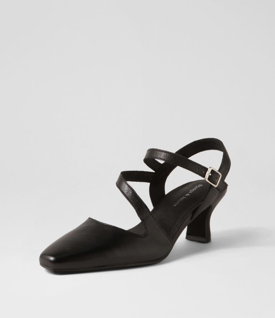 Shoes DJANGO & JULIETTE | Charissa Black Leather Heels