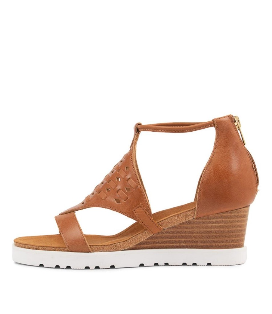 Shoes ZIERA | Pamilla W Tan Scotch Leather Sandals