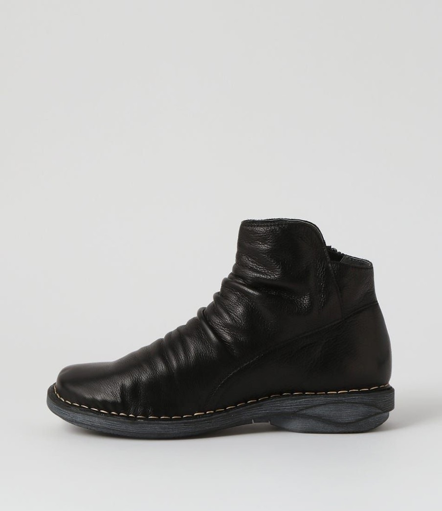 Shoes DJANGO & JULIETTE | Rarar Black Leather Ankle Boots