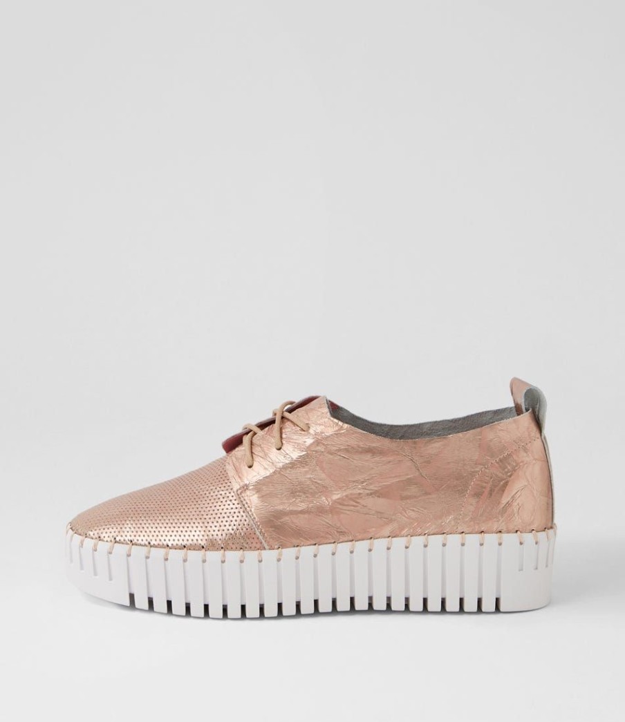 Shoes DJANGO & JULIETTE | Batu Pink Shine Leather Sneakers