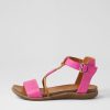 Shoes DIANA FERRARI | Samine Fuchsia Tan Leather Sandals