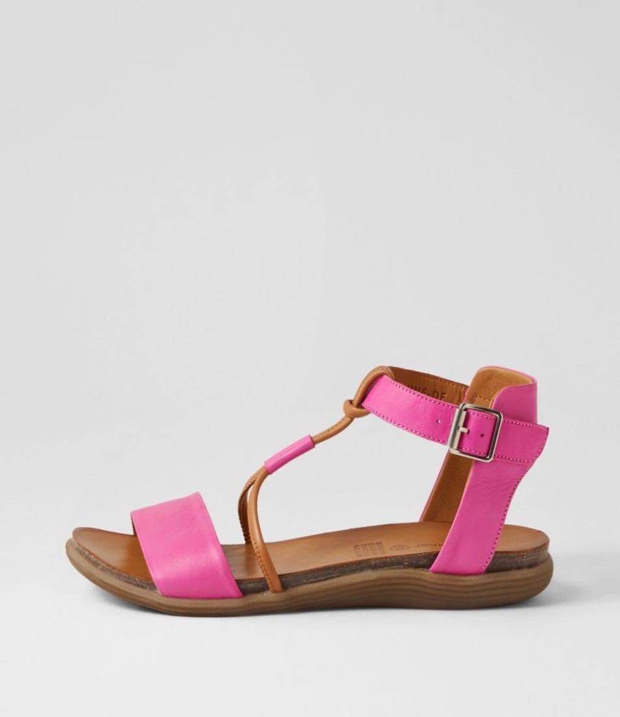 Shoes DIANA FERRARI | Samine Fuchsia Tan Leather Sandals