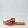 Shoes DJANGO & JULIETTE | Jacool Dark Tan Leather Slides