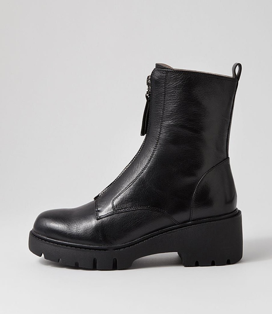 Shoes DJANGO & JULIETTE | Uruba Black Leather Ankle Boots