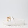 Shoes DJANGO & JULIETTE | Ubecca White Leather Slides