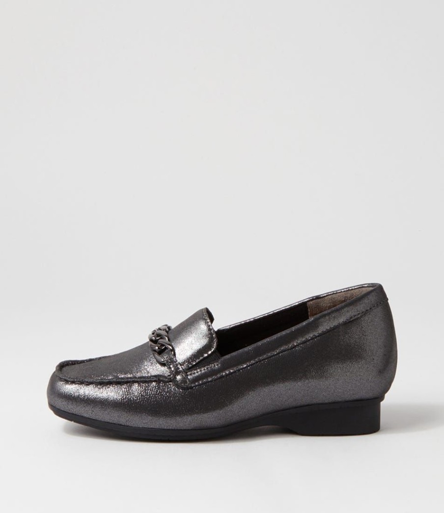 Shoes ZIERA | Fenders Xf Pewter Powder Leather Loafers