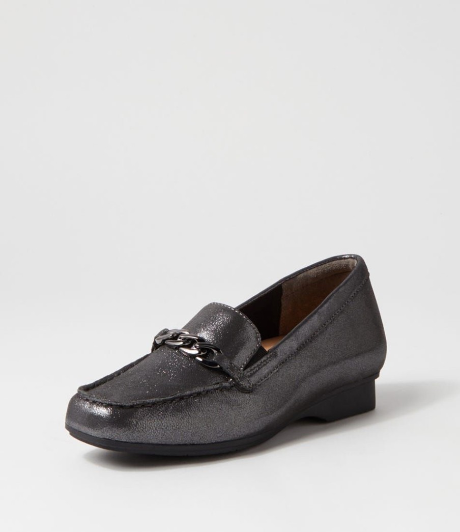 Shoes ZIERA | Fenders Xf Pewter Powder Leather Loafers