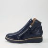 Shoes TOP END | Ohmy Navy Patent Leather Ankle Boots