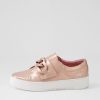 Shoes DJANGO & JULIETTE | Layan Pink Shine White Leather Sneakers