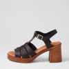 Shoes DIANA FERRARI | Engracia Black Leather Sandals