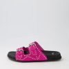 Shoes MOLLINI | Heire Fuchsia Silver Suede Slides