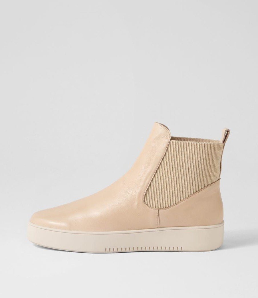 Shoes DJANGO & JULIETTE | Luddey Lrg Camel Leather Elastic Chelsea Boots