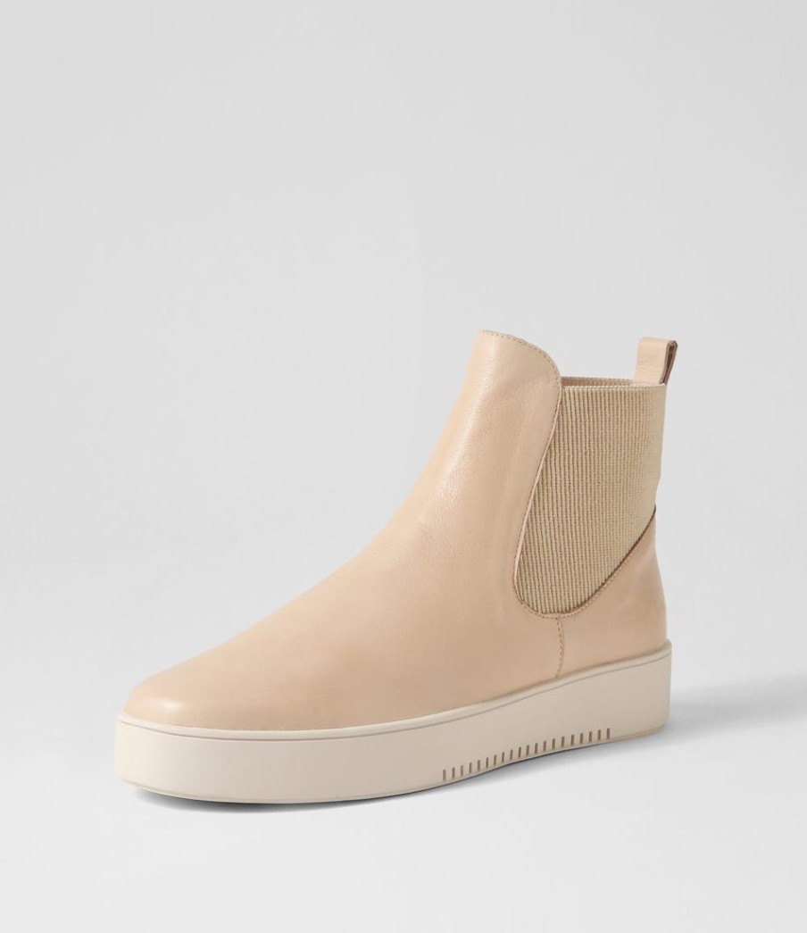 Shoes DJANGO & JULIETTE | Luddey Lrg Camel Leather Elastic Chelsea Boots