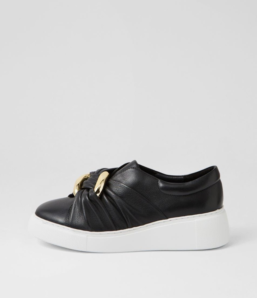 Shoes DJANGO & JULIETTE | Yolla Black White Leather Sneakers