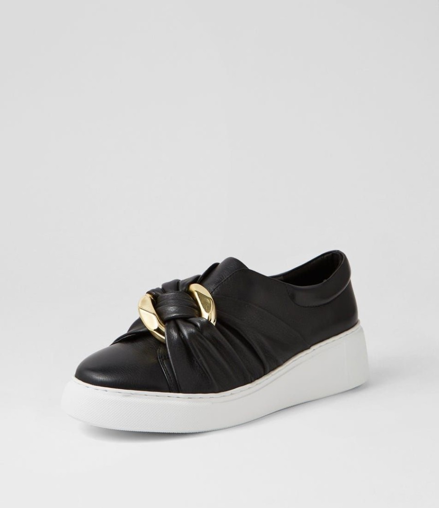 Shoes DJANGO & JULIETTE | Yolla Black White Leather Sneakers