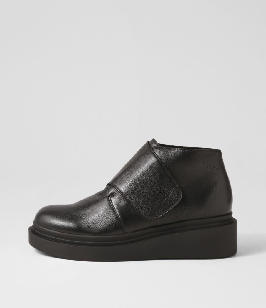 Shoes TOP END | Ziloch Black Leather Ankle Boots