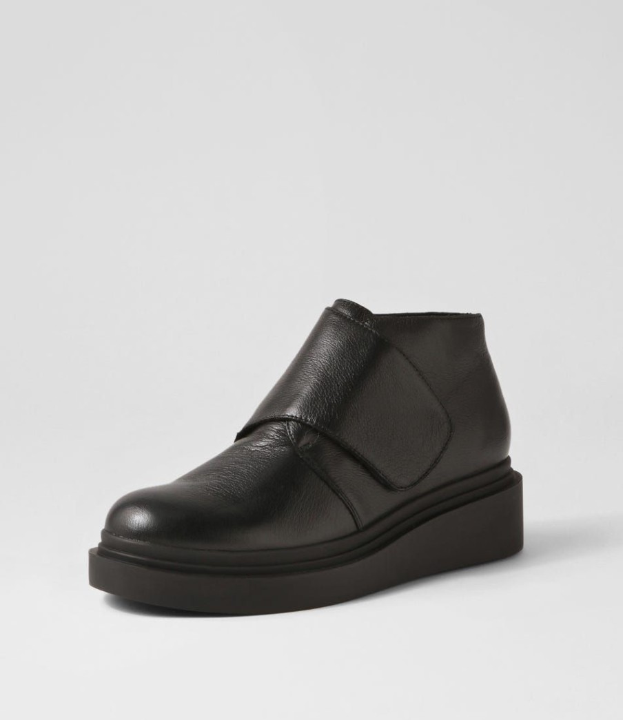 Shoes TOP END | Ziloch Black Leather Ankle Boots