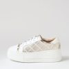 Shoes ALFIE & EVIE | Frankie White Gold Leather Sneakers