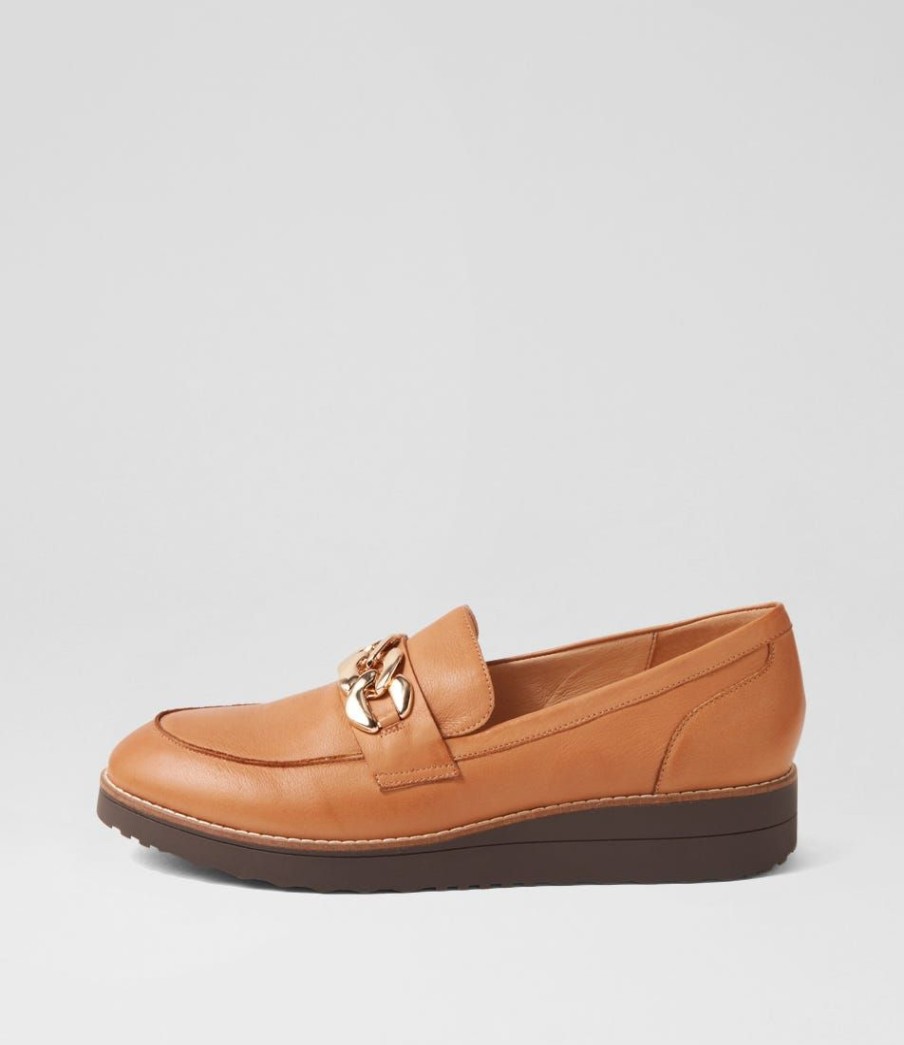 Shoes TOP END | Ozama Lrg Dark Tan Choc Leather Loafers