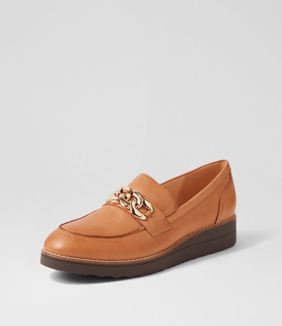 Shoes TOP END | Ozama Lrg Dark Tan Choc Leather Loafers