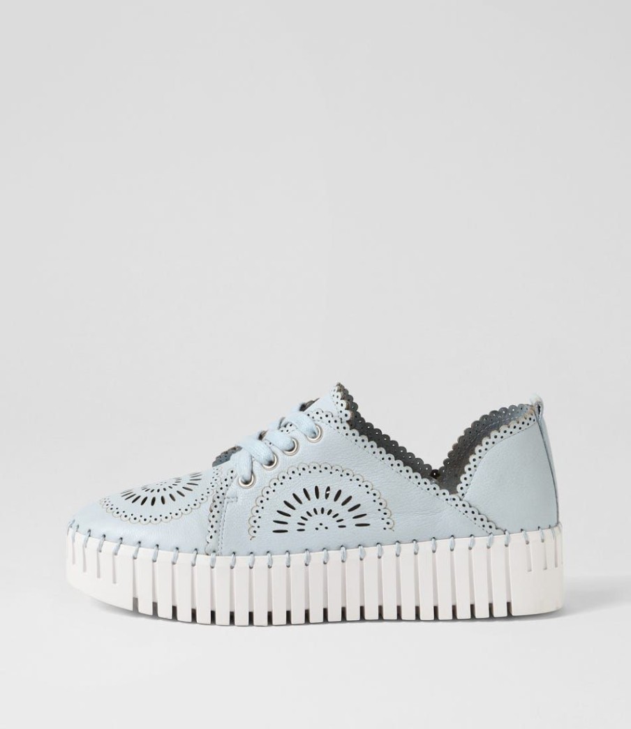 Shoes DJANGO & JULIETTE | Bafia Denim White Leather Sneakers