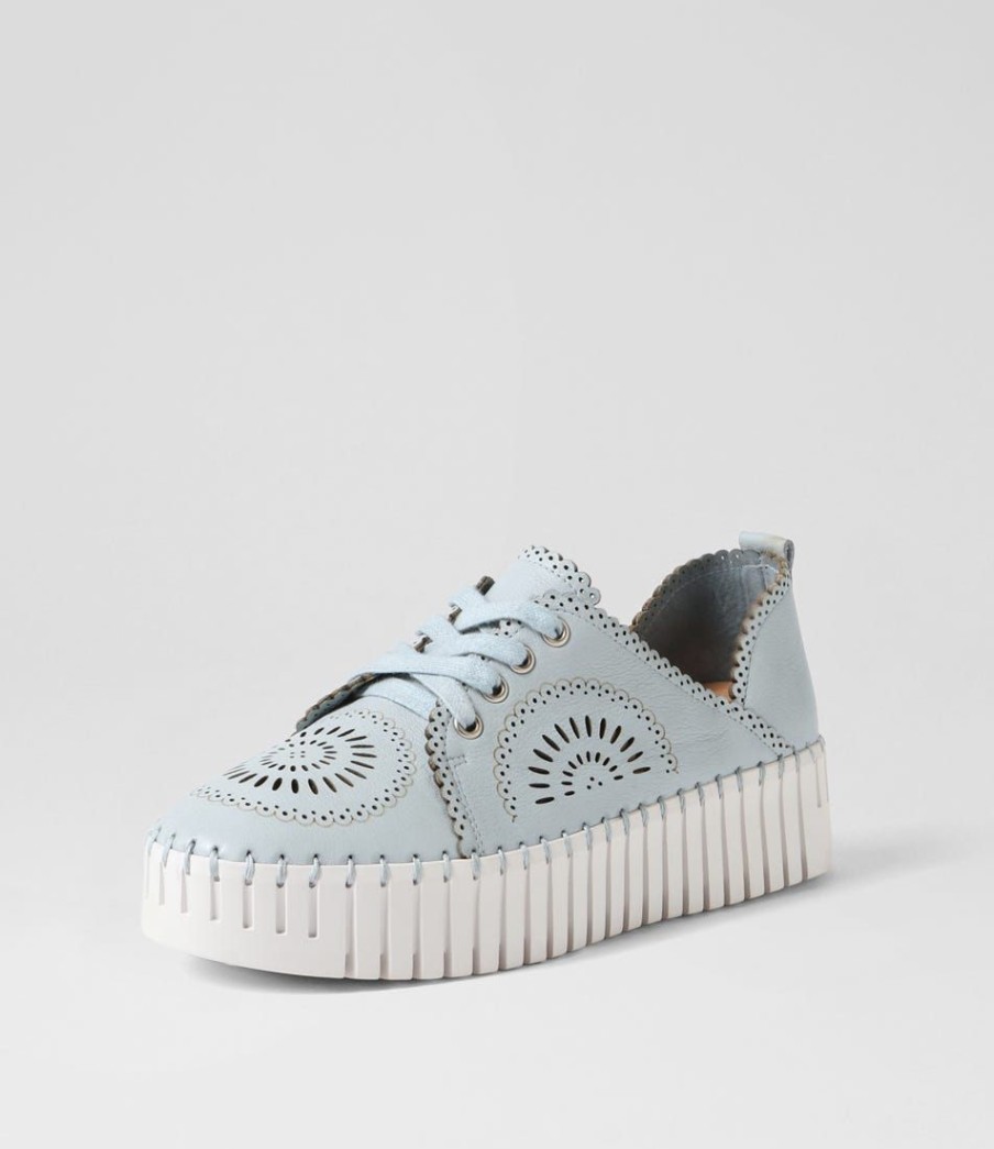 Shoes DJANGO & JULIETTE | Bafia Denim White Leather Sneakers