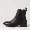 Shoes EOS | Celi Black Leather Ankle Boots