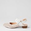 Shoes DJANGO & JULIETTE | Ekin White Tan Leather Flat Shoes