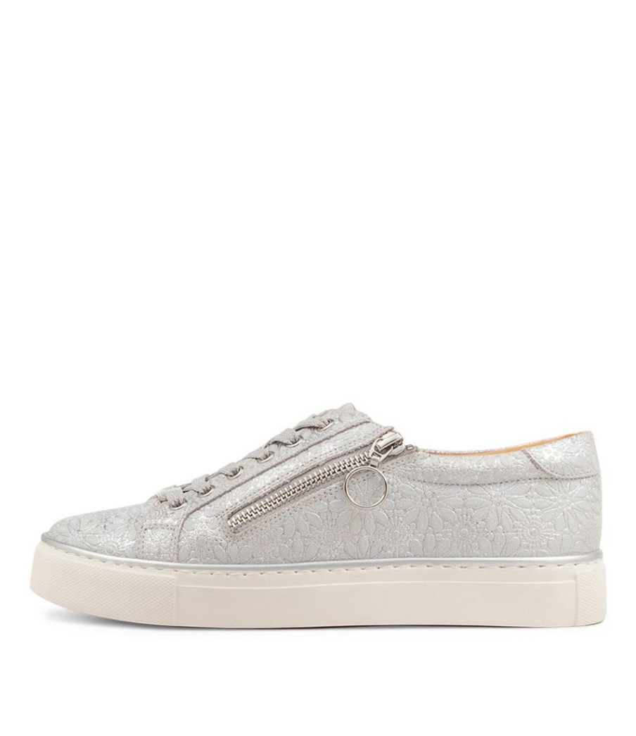 Shoes ZIERA | Pamela Xf Silver Daisy Multi Sneakers