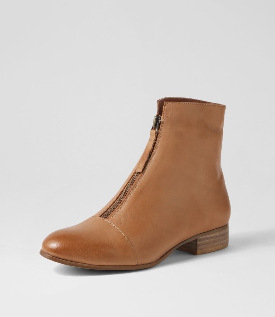 Shoes DJANGO & JULIETTE | Funda Cognac Leather Ankle Boots